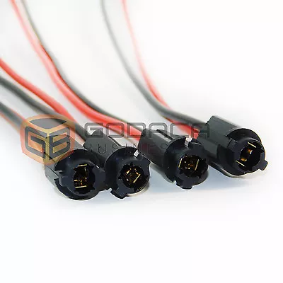 4x Connectors Socket Bulb Halogen Headlamp Light Harness PigTail T5 • $9.99