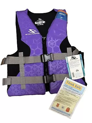 Stearns Boating Life Jacket Adult Small Medium 32 - 40 In 90+ Lb Purple New NWT • $19.99