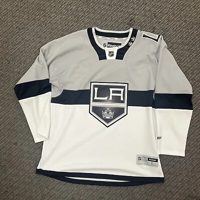 Reebock LA Kings Hockey Jersey Men's Size Large Grey Black White • $26