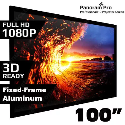 $219.95 • Buy 100  Inch Fixed Aluminum Frame Projector Screen Home Theatre HD TV Projection 3D