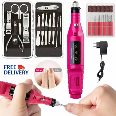 Professional Electric Nail File Drill Manicure Tool Pedicure Machine Set Kit • $14.99