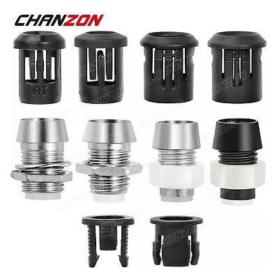 $5.99 • Buy 3mm 5mm 8mm 10mm Chrome Metal Silver Bezel LED Diode Holder Panel Mount Socket 