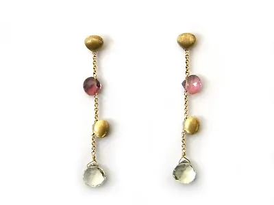 Marco Bicego Aruba 18k Gold Mixed Gemstone Earrings NWT • $1520