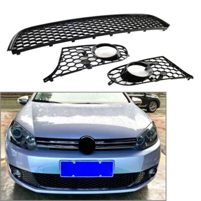 $78.93 • Buy Honeycomb Front Lower Bumper Mesh Grille Fog Light Grill Fit VW Golf/Jetta MK6