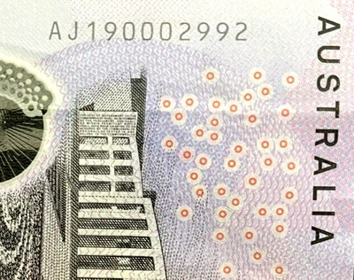 $5.50 • Buy 2019  Australian $5 Note   ** AJ190002992 **  NICE LOW SERIAL Low Mintage Issue