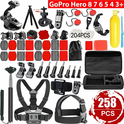 For GoPro Hero 258pcs 9 8 7 6 5 4 3 Accessories Pack Case Chest Head Floating AU • $32.49