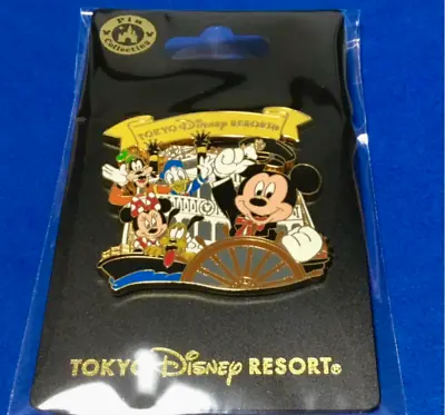 Disneyland Mark Twain Riverboat Pin MIckey Minnie Pluto Donald & Goofy Japan • $51