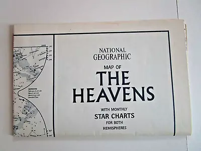 Vintage National Geographic Map Of The Heavens Star Chart 1970 2-sided • $11.99