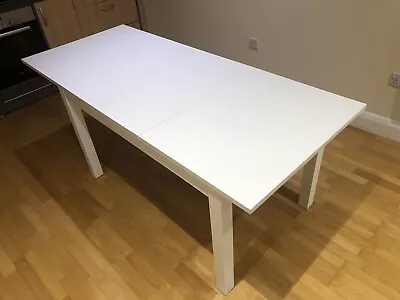 Ikea Laneberg Extendable Wooden Dining Table In White • £75