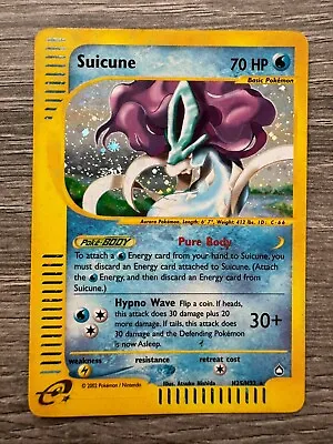 2002 Suicune H25/H32 Aquapolis E-Reader Holo Rare Pokémon Card LP+/NM- • $149.99