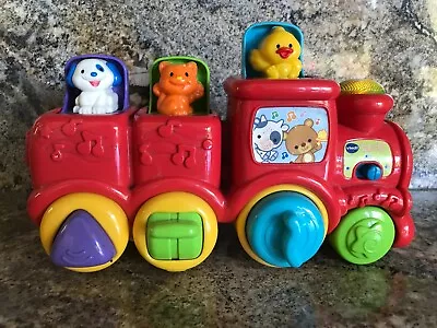 Vtech Roll Train Lights Up Plays Songs Animal Train Sounds Learning Toy Phrases  • $7.59