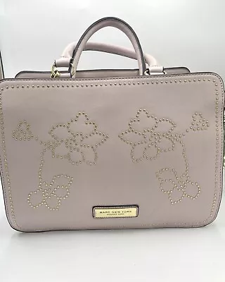 Marc New York Andrew Marc Lilac Faux Leather Floral Studded Bag Satchel • $37.53