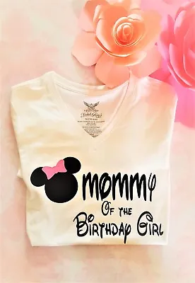 Minnie Mouse Inspired Mommy Of The Birthday Girl Shirt Women Shirts Birthday • $18.50