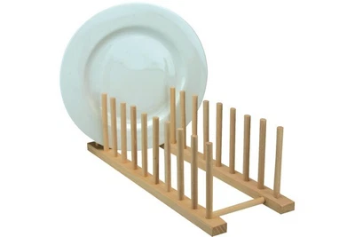 £10.67 • Buy Wooden Dish Plate Cupboard Rack Holder Storage Drying Kitchen Plate Cup Stand
