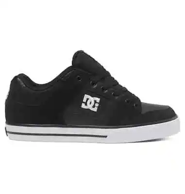 Dc Shoes Men's Pure Skateboard Shoes Black/black/white (blw) Us Men's Size • $65