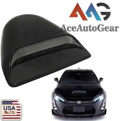 AAG Black Painted ABS Plastic Racing Air Flow Vent Turbo Hood Scoop Universal 45 • $20