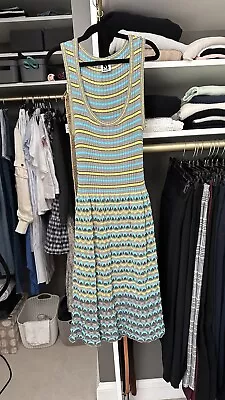 Missoni Knit Dress Grey Stripe Sleeveless Size 42IT/6US • $39