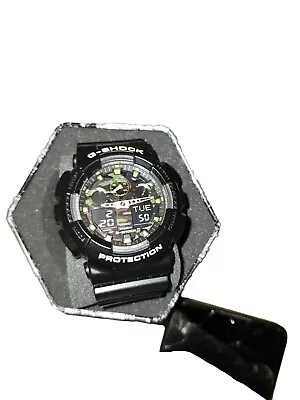 Casio G-Shock Chrono Analog- Digital Camouflage Men Watch 52mm GA100CF-1A9 $130 • $95.99