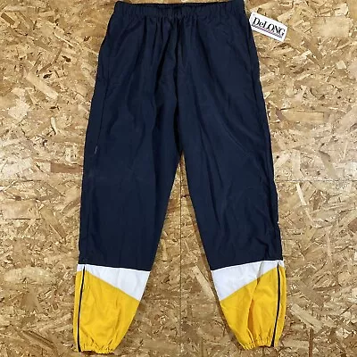 Vintage 90s DeLONG NWT Black White Yellow Track Pants Size XL • $22