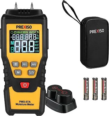 PREXISO 7-in-1 Wood Moisture Meter Digital Moisture Meter Reader Damp Tester • $35.99