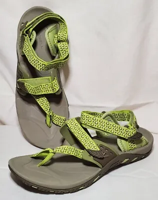 Merrill Vibram Sandals Water Hiking Shoes  Size 10 Lime Green Camo EU 41   • $22