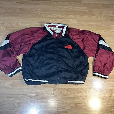 Vintage Arkansas Razorbacks Locker Line Windbreaker Track Jacket Size XL • $39.99