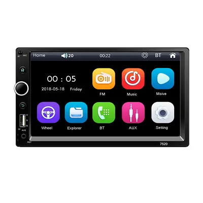 £48.48 • Buy 7  Double 2 DIN Car Radio Stereo Bluetooth FM USB TF AUX Mirror Link MP5 Player