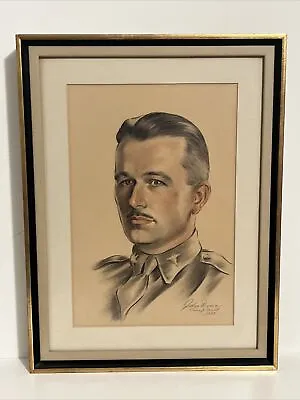 1943 SKETCH Military Framed Vintage Antique Art Drawing Nice Frame • $98