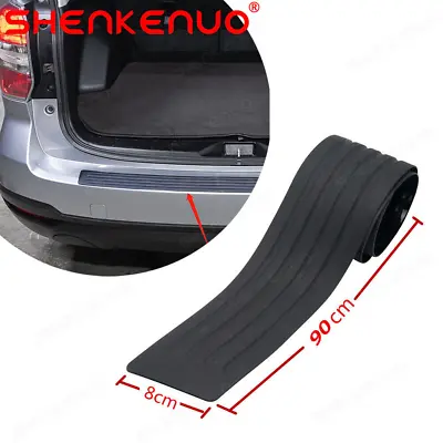 Car Rear Bumper Guard Protector Trim Cover Sill Plate Trunk Rubber Pad Kit Black • $13.99