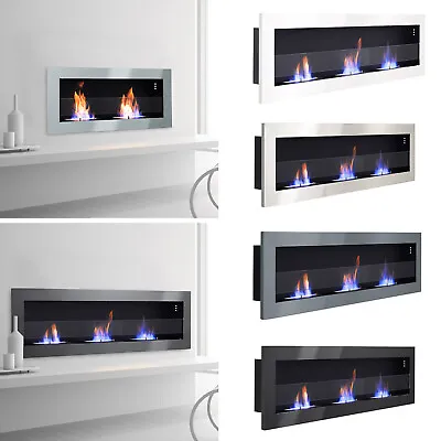 £229.95 • Buy Bio Ethanol Fireplace Biofire Fire Burner Wall Mounted/Inset Heater With Glass
