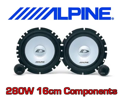 ALPINE 16cm 2-way SXE CAR DOOR 6.5  Inch COMPONENT SPEAKERS TWEETERS SXE-1750S • £49.99