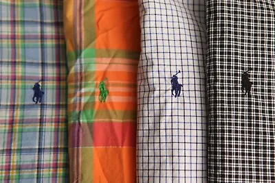 Ralph Lauren Men's Lot Of 4 Long Sleeve Multicolored Dress Or Casual Shirts L • $74.99