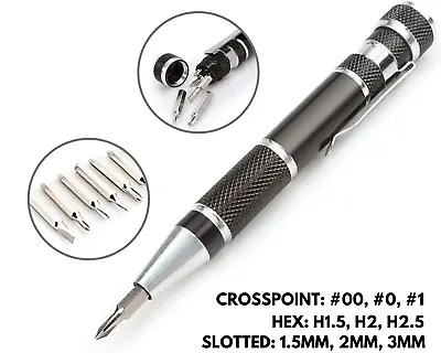 £3.99 • Buy 9PC Precision Screwdriver Set – Magnetic Pocket Pen – Watch Glasses Electronics