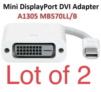 Genuine Apple Thunderbolt Mini Display Port-DP To DVI Cable Adapter (MB570LL/B) • $5.98