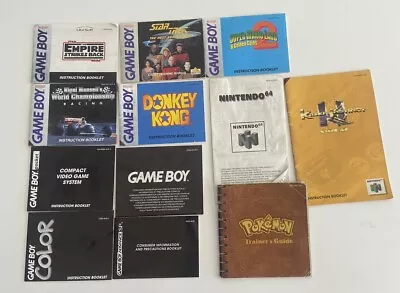 Nintendo Manual Lot 64 Game Boy Pocket Colour Retro Video Game Cib  • $20.50