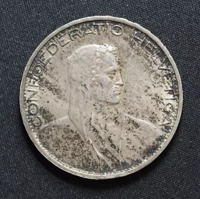 1925 Confoederatio Helvetica Swiss 5 Franc .835 Silver Coin • $7.80