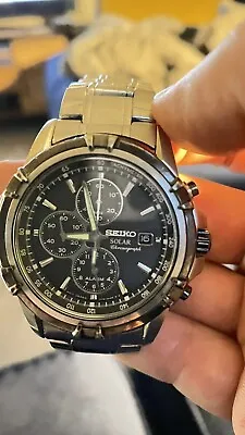 Mens Seiko Chronograph Solar Watch • £95