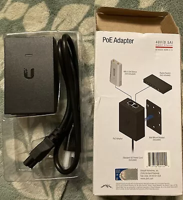 Ubiquiti PoE ADAPTER + Power Cord~48V (0.5A) • $12.50