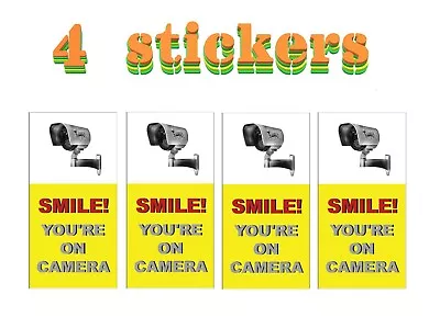 Smile Your'e On Camera  Video Surveillance Sticker  Camera Warning Sticker  • $5.90