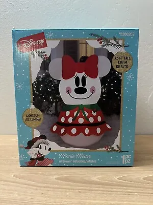 3.5 Foot Disney Airblown Inflatable Minnie Mouse Snowman By Gemmy Christmas New! • $10
