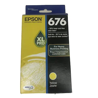 Yellow Epson 676 XL Pro Durabrite Best By November 2018 New Sealed NOS • $25.16