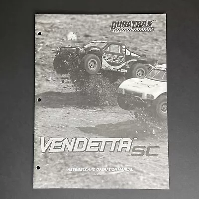 2009 DuraTrax Vendetta SC Assembly And Operation Manual RC Off-Road Truck Car • $12.99