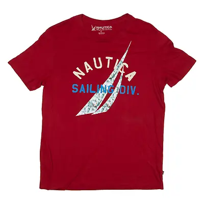 NAUTICA T-Shirt Red Short Sleeve Mens M • £7.99