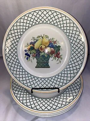 Vintage Villeroy & Boch Basket Dinner Plate - Set Of 4 • £37.85