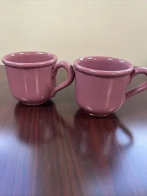 Matching Set 2 Mamma Ro Pottery Italy Pink Coffee Cups • $19