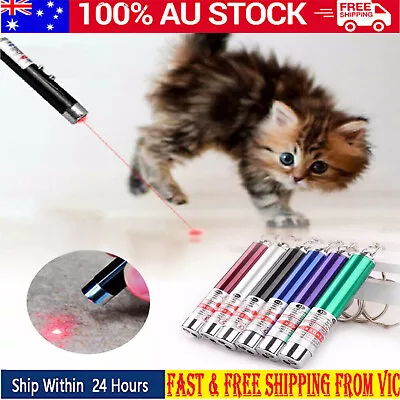 MINI Cat Dog Fun Pointer Red Laser Light Lazer LED Training Pen Torch Pet Toys • $7.49