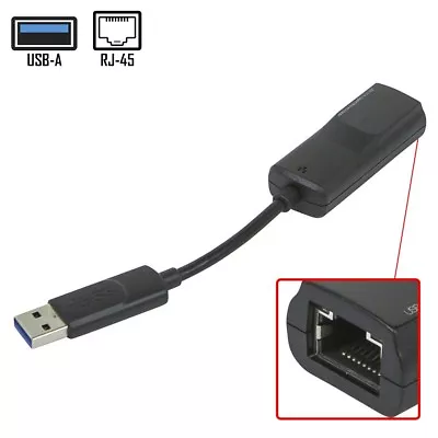 $27.14 • Buy USB 3.0 To Ethernet RJ45 CAT5/6 Gigabit Extension Adapter Converter Cable LAN 