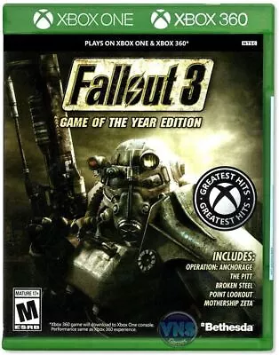 Fallout 3: Game Of The Year Edition Xbox 360 & Xbox One XBONE GOTY Brand New • $50.47