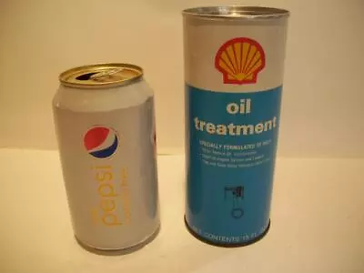 Vtg SHELL OIL TREATMENT METAL CAN / NOS / 15 FLUID OZ / HOUSTON TEXAS • $9.99