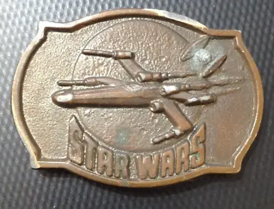 Star Wars X-Wing Fighter Metal Belt Buckle The Leather Shop San Francisco 1977 • $40